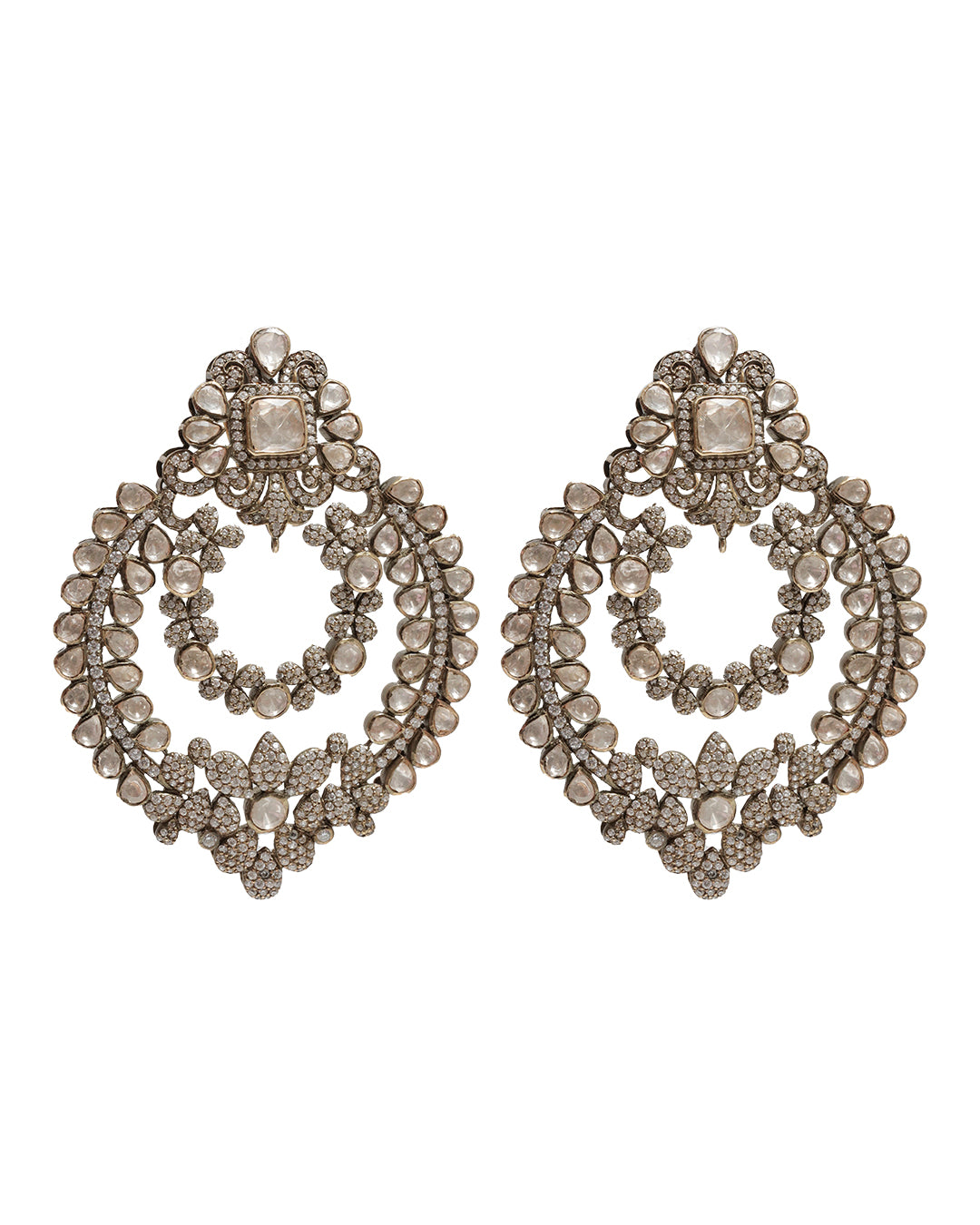 White Antique Gold Dangler