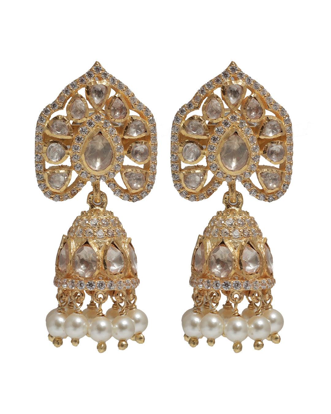 White Gold Plating Jhumki