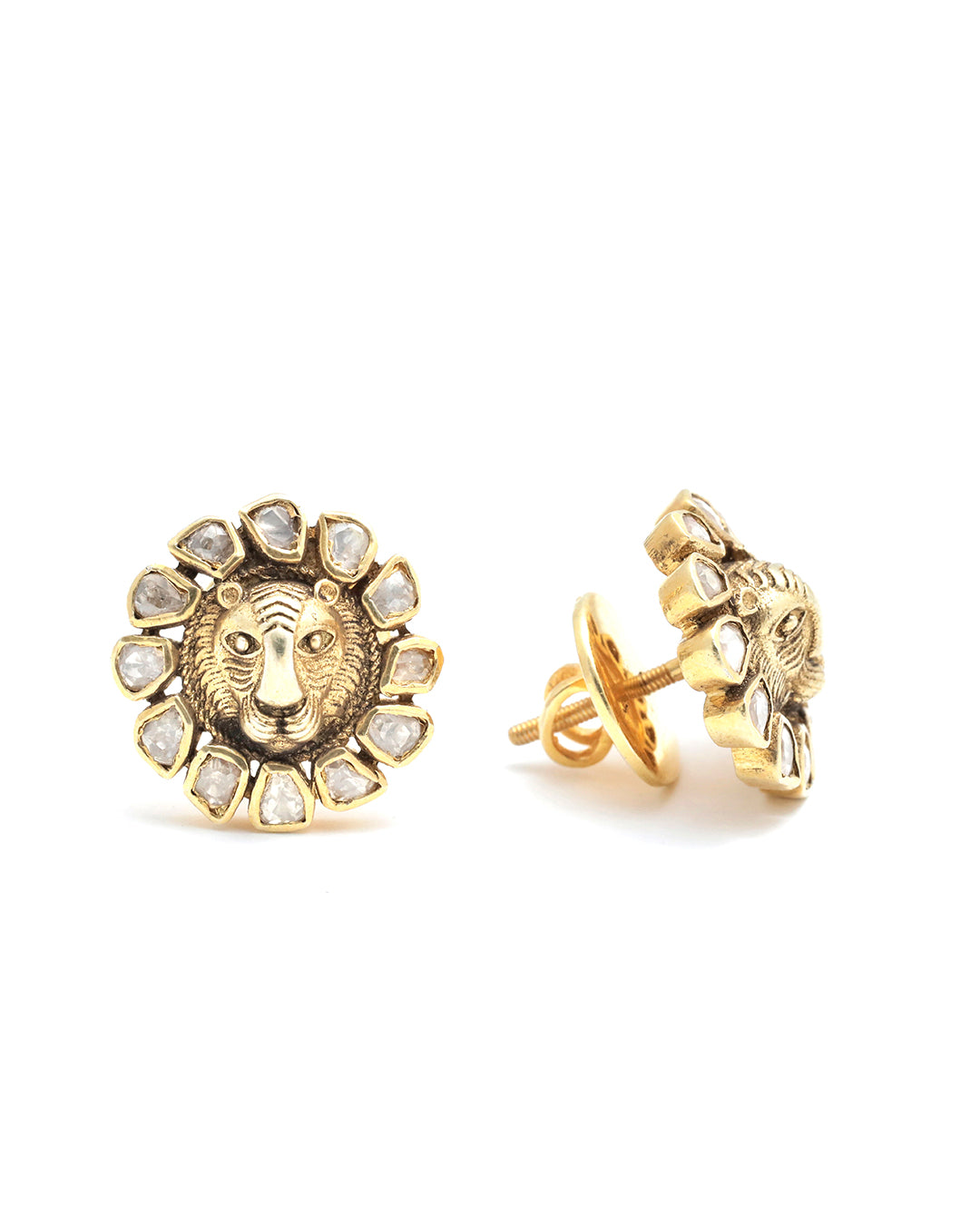 Antique Gold White Stud