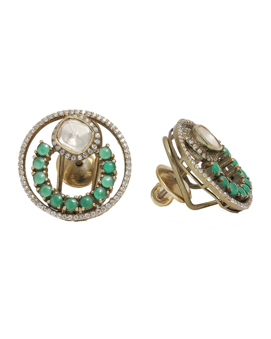 Antique Gold Green Stud