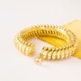 Gold White Flexible Kada