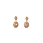 Gold White Moissanite Earrings